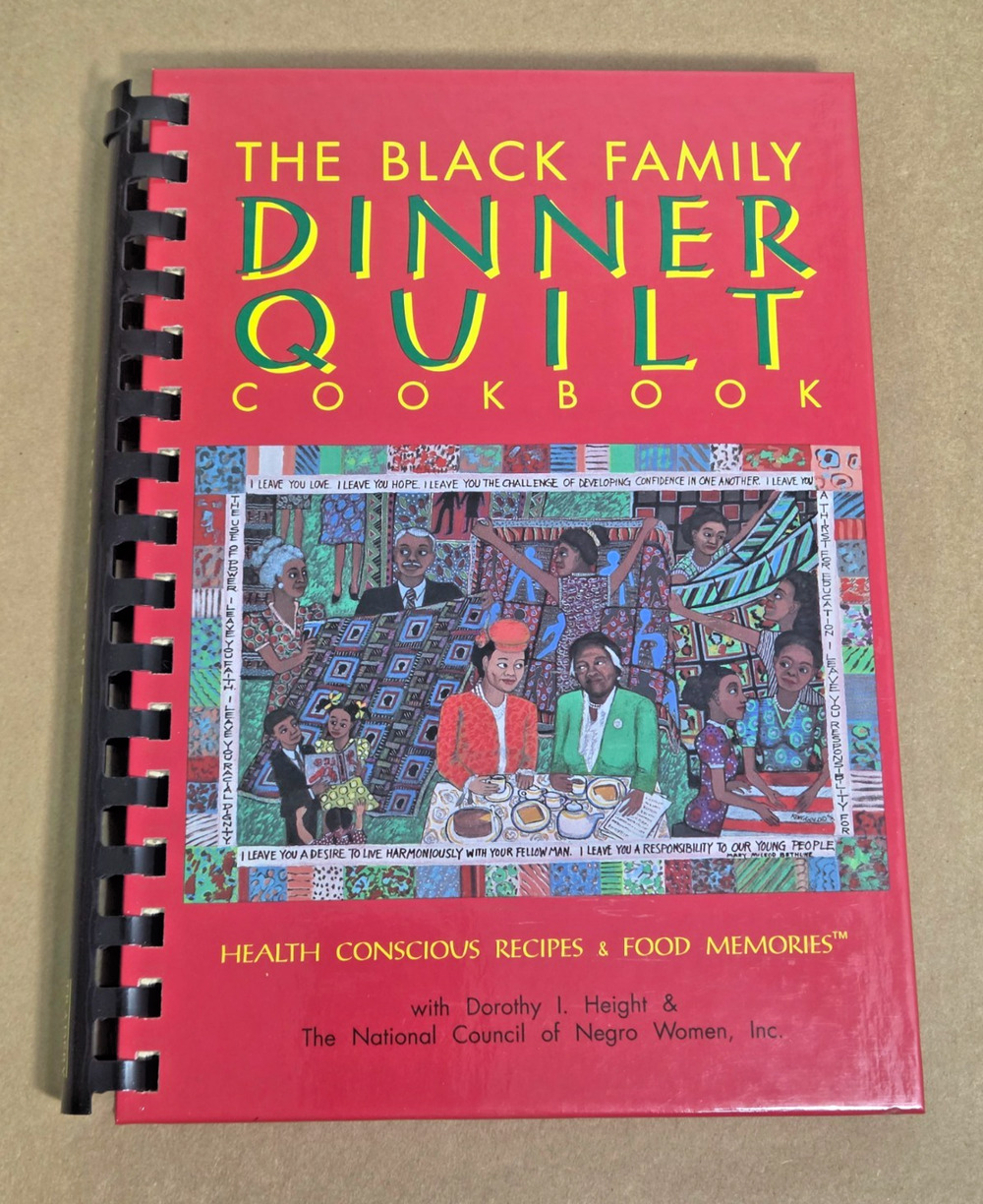 Vintage 1993 Black Family Dinner Quilt Cookbook - Faith Ringgold Art - NCNW